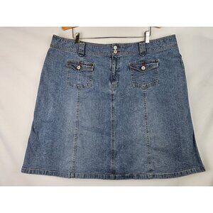 Style & Co Jean Skirt Women's Plus sSize 22W Blue Denim Jean Skirt A-Line